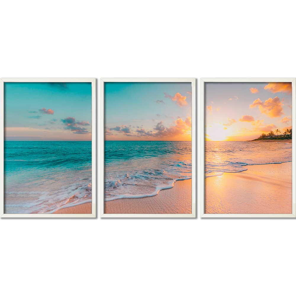 Kit Quadros Decorativos Mar Perfeito