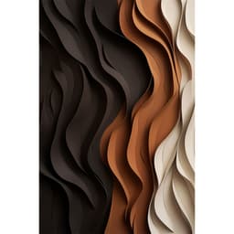Quadro Decorativo Abstratos Ondas Marrom Arte Plástica