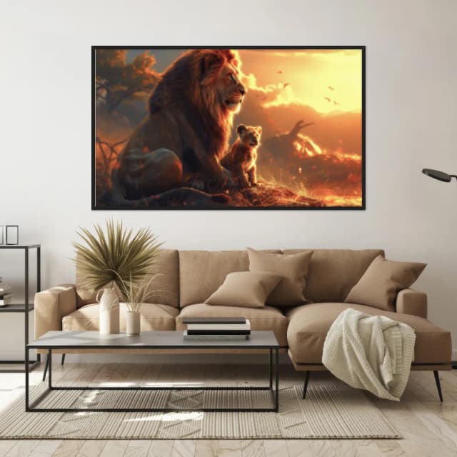 Quadro Decorativo Família Leão