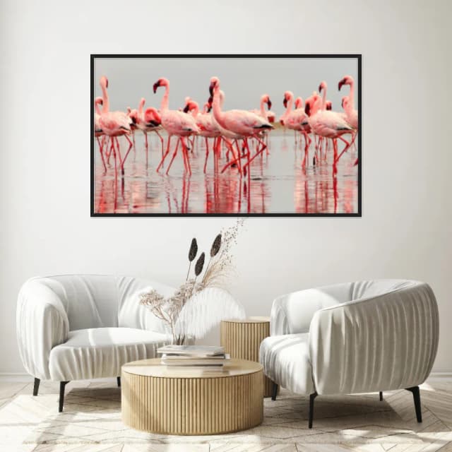Quadro Decorativo Flamingos