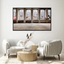 Quadro Decorativo Sala Com Janelas