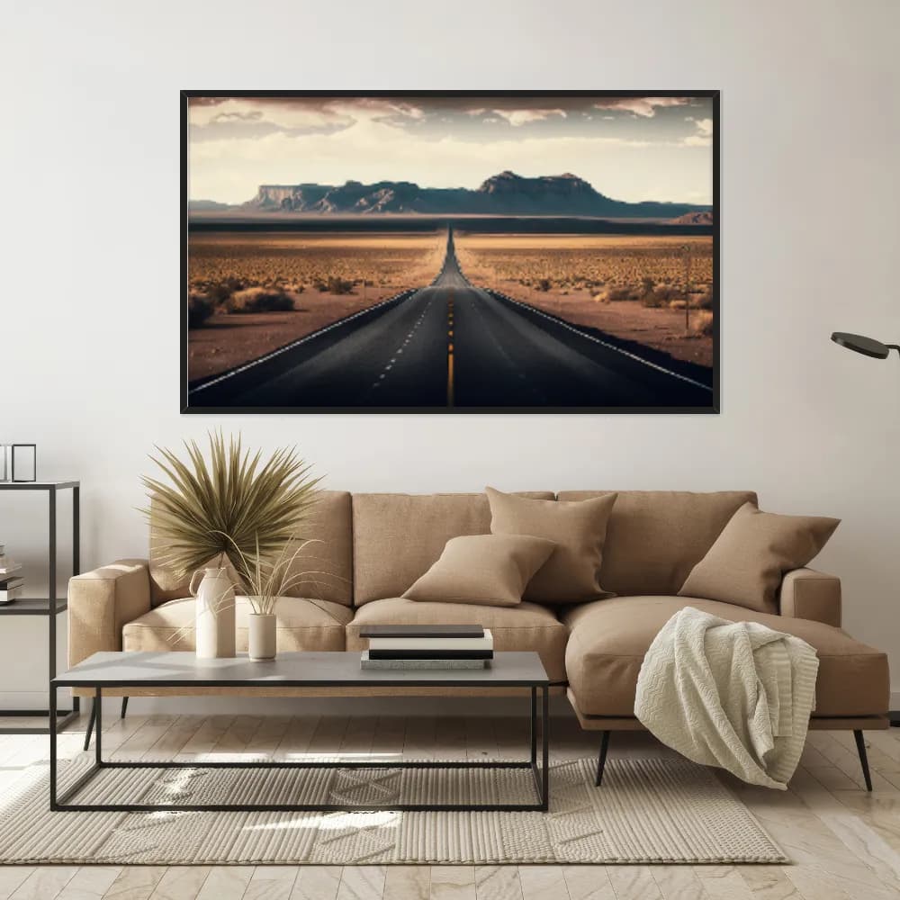 Quadro Decorativo Estrada Com Montanhas