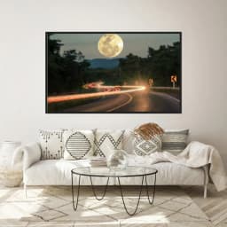Quadro Decorativo Estrada Com Lua