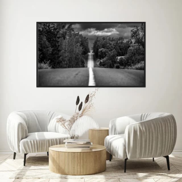 Quadro Decorativo Estrada Com Árvores