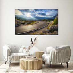 Quadro Decorativo Estrada Com Pôr Do Sol