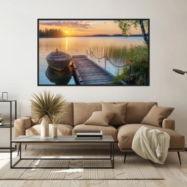 Quadro Decorativo Do Lado Da Ponte De Madeira