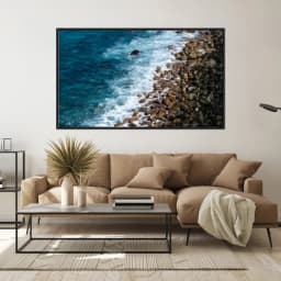 Quadro Decorativo Mar Com Pedras