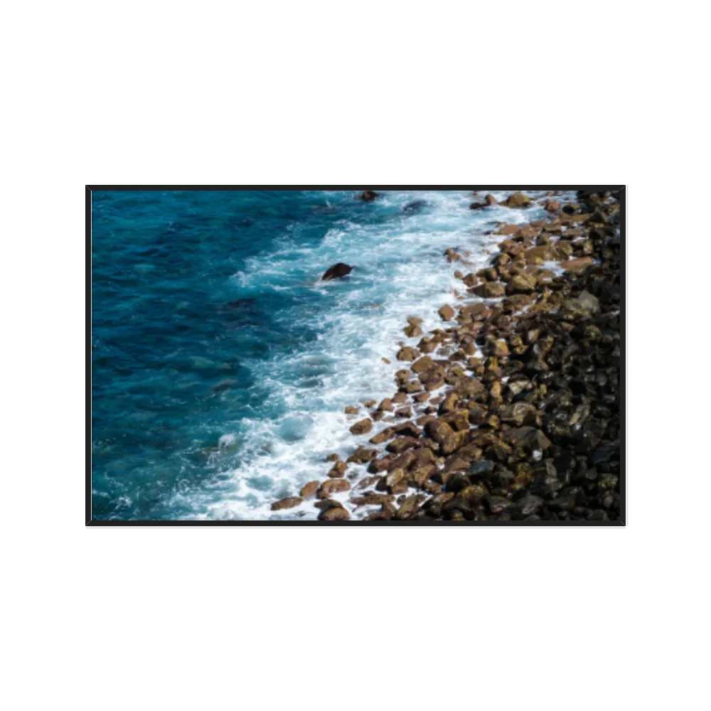 Quadro Decorativo Mar Com Pedras