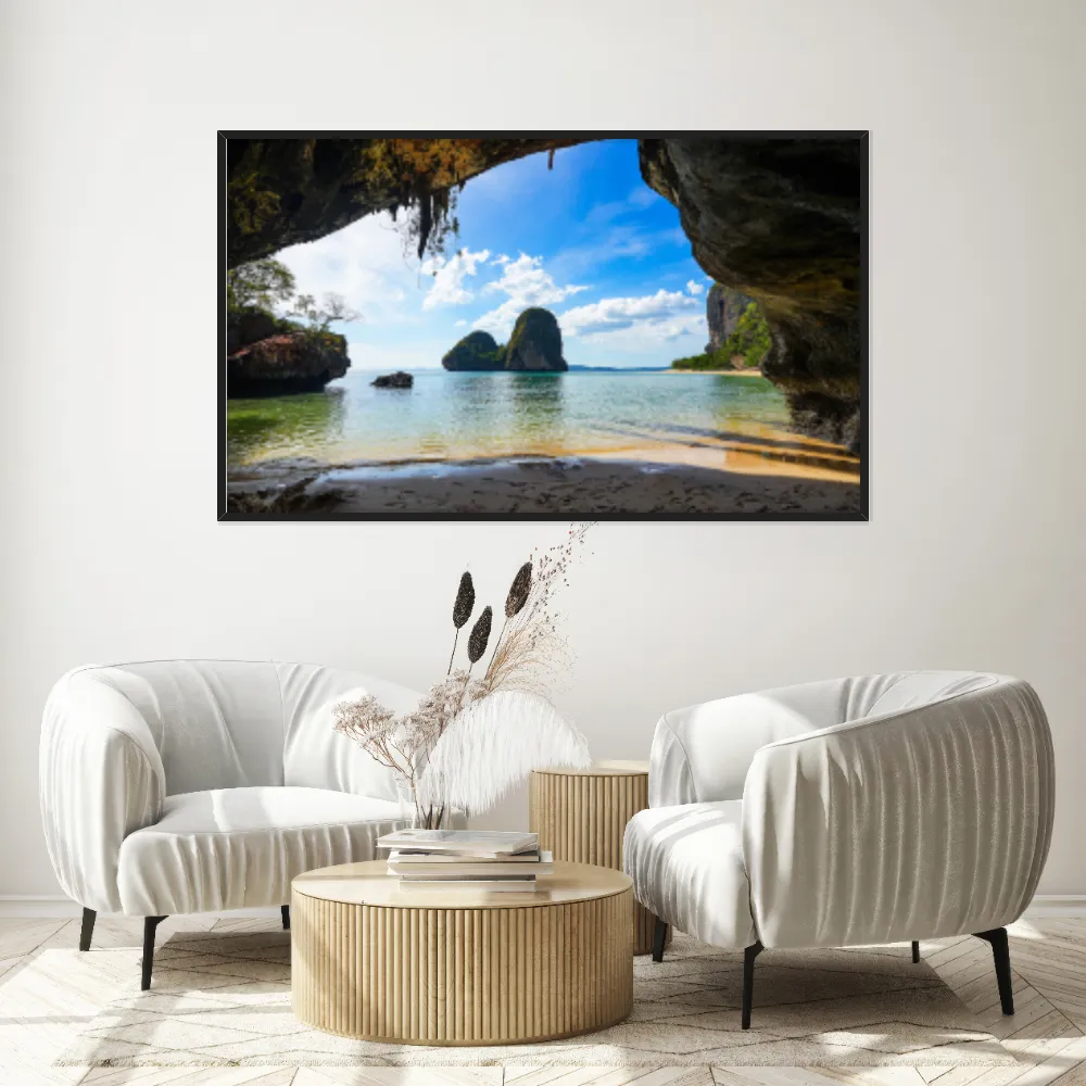 Quadro Decorativo Cavernas De Frente Ao Mar