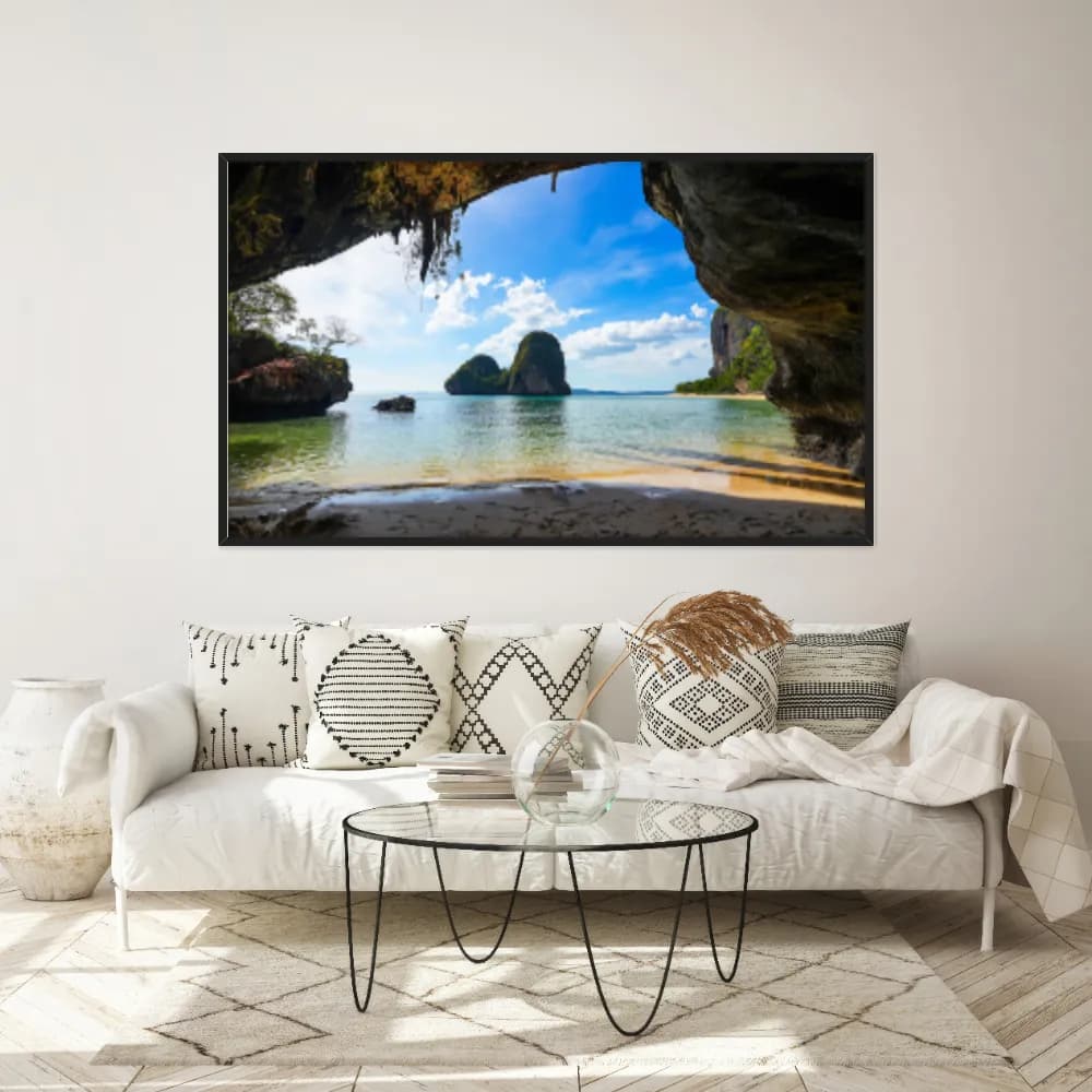 Quadro Decorativo Cavernas De Frente Ao Mar