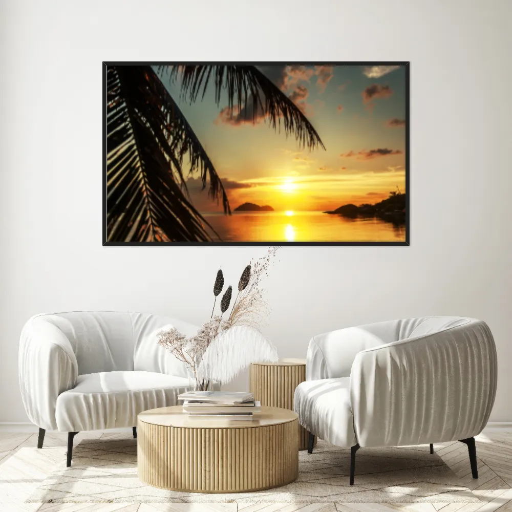 Quadro Decorativo Coqueiro Na Praia