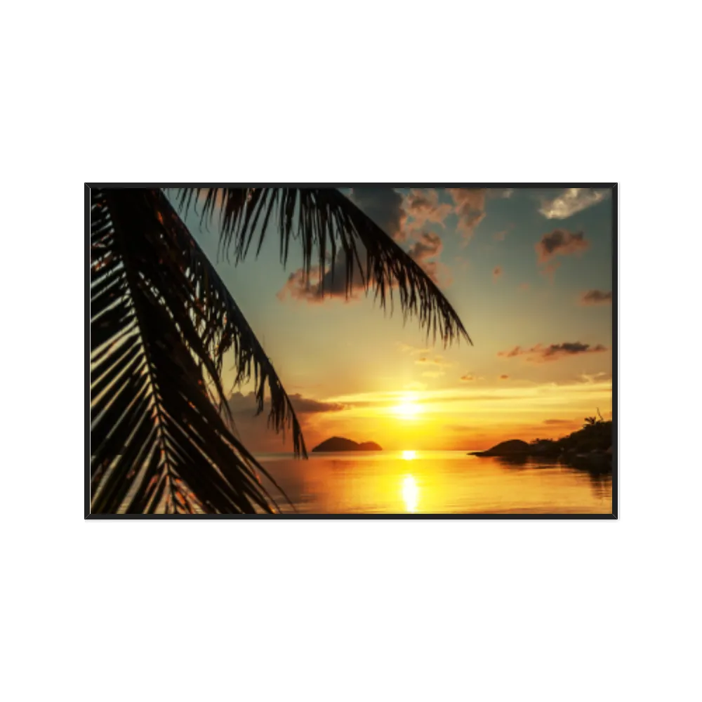 Quadro Decorativo Coqueiro Na Praia