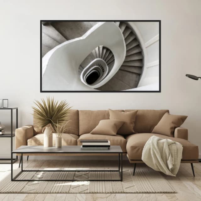 Quadro Decorativo Escultura Espiral Abstrata