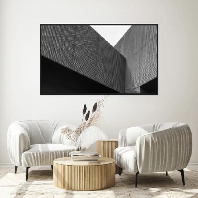 Quadro Decorativo Predio Com Revestimento Perfurado