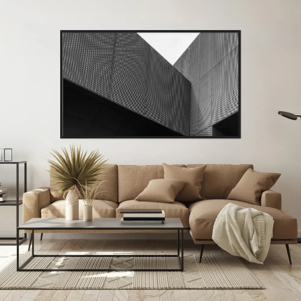 Quadro Decorativo Predio Com Revestimento Perfurado