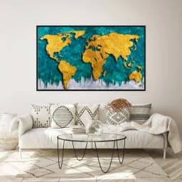 Quadro Decorativo Mapa Mundi