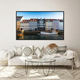 Quadro Decorativo Casas Coloridas Dinamarca
