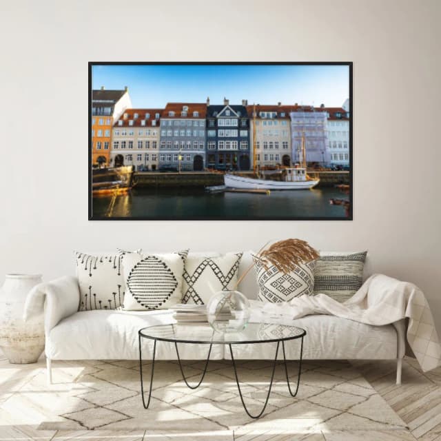 Quadro Decorativo Casas Coloridas Dinamarca