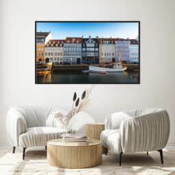 Quadro Decorativo Casas Coloridas Dinamarca