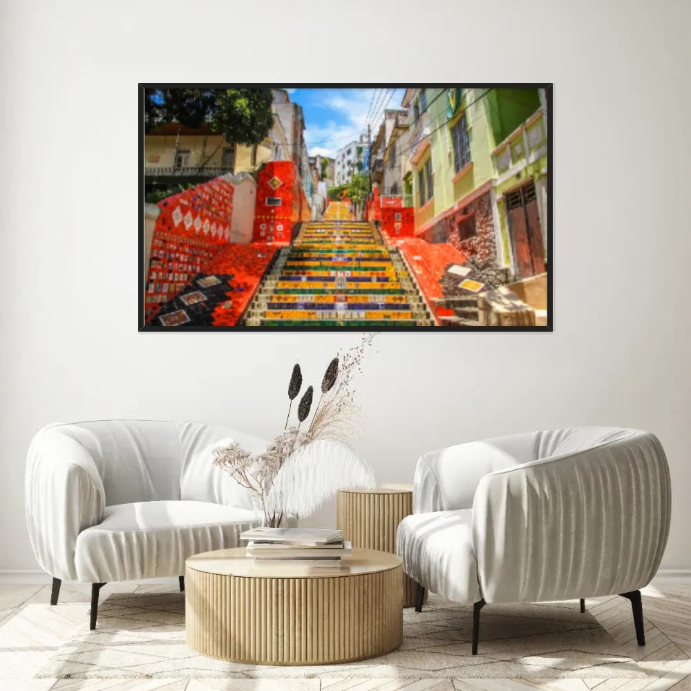 Quadro Decorativo Escadaria Selaron Rio De Janeiro