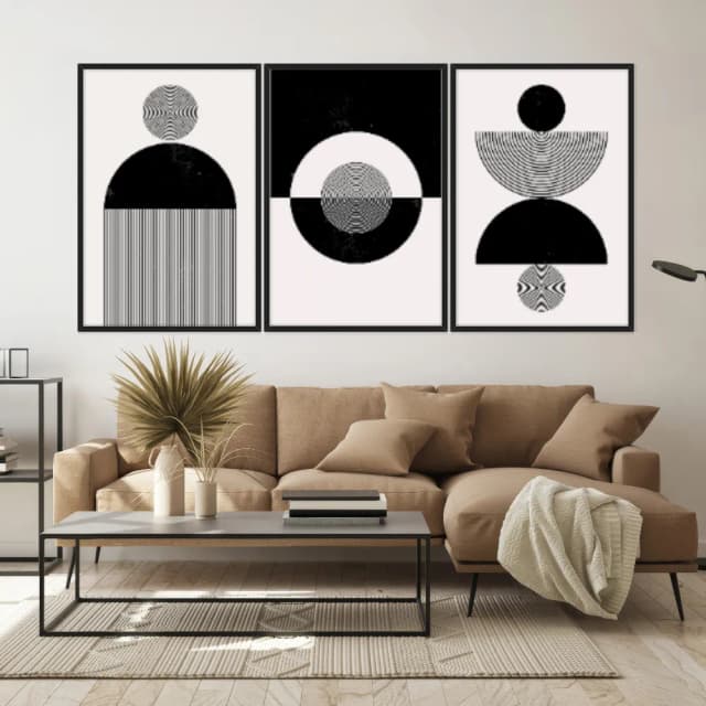 Kit Quadros Decorativos Geométrico