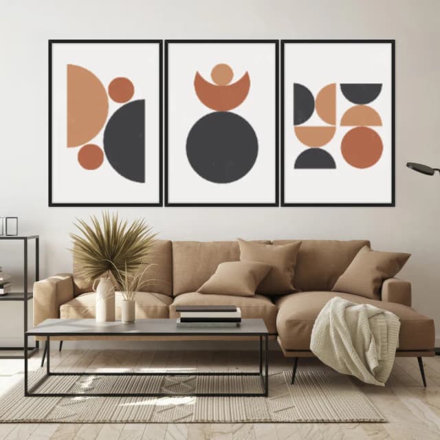 Kit Quadros Decorativos Geométrico