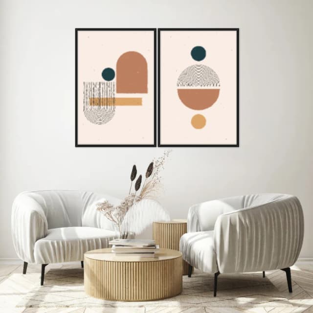 Kit Quadros Decorativos Geométrico