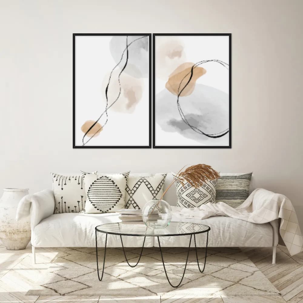 Kit Quadros Decorativos Minimalista