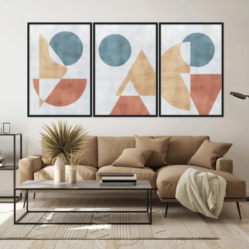 Kit Quadros Decorativos Formas Geométricas