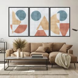 Kit Quadros Decorativos Formas Geométricas