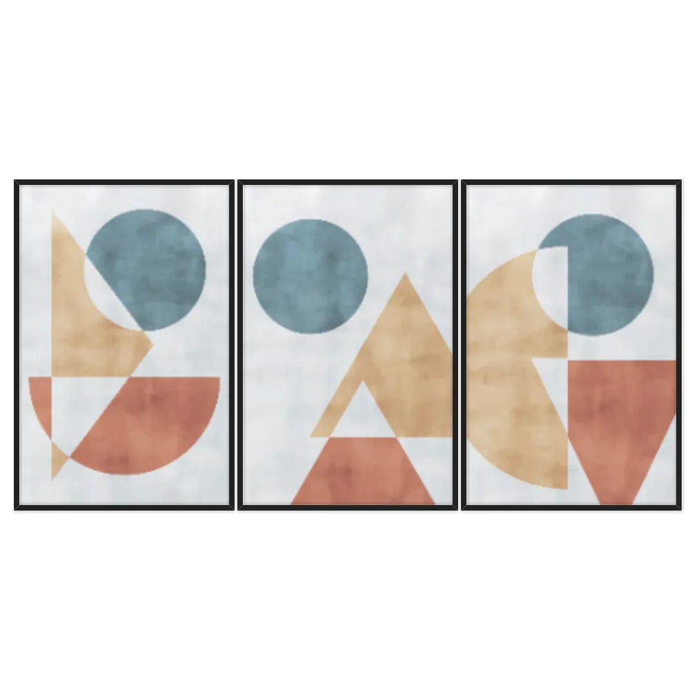 Kit Quadros Decorativos Formas Geométricas