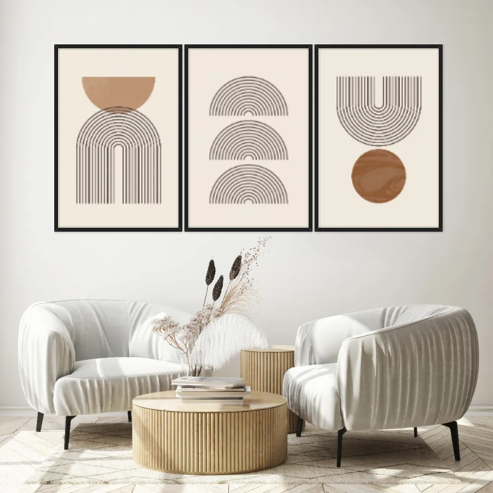 Kit Quadros Decorativos Minimalista Boho