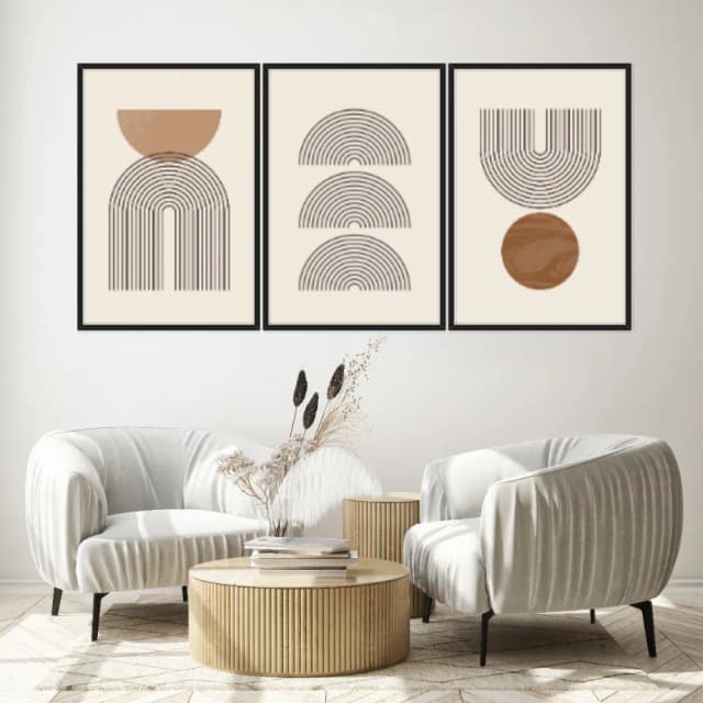 Kit Quadros Decorativos Minimalista Boho