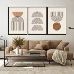 Kit Quadros Decorativos Minimalista Boho