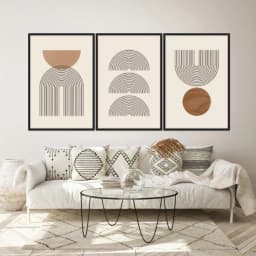 Kit Quadros Decorativos Minimalista Boho