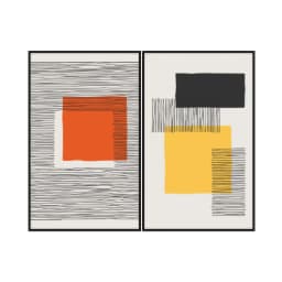 Kit Quadros Decorativos Linhas Minimalistas
