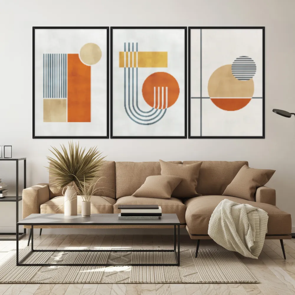 Kit Quadros Decorativos Geométrico