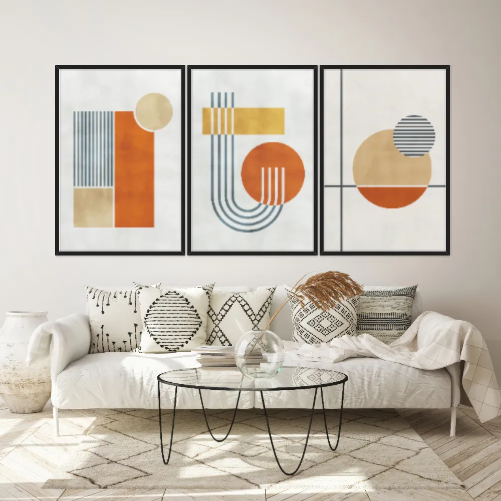 Kit Quadros Decorativos Geométrico