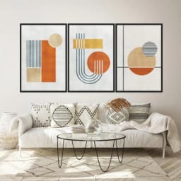 Kit Quadros Decorativos Geométrico