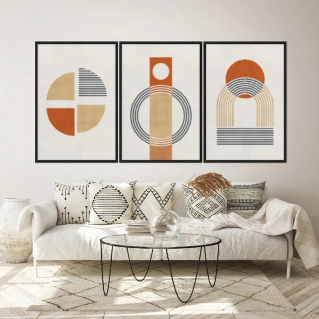 Kit Quadros Decorativos Geométrico