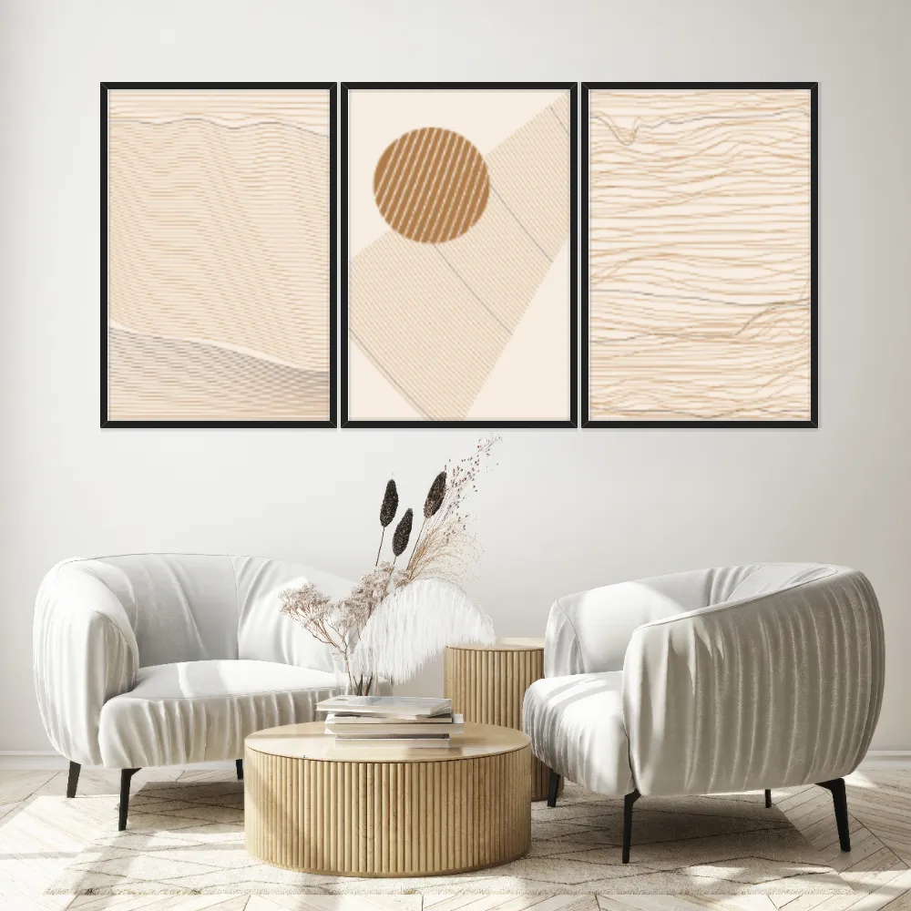 Kit Quadros Decorativos Linhas