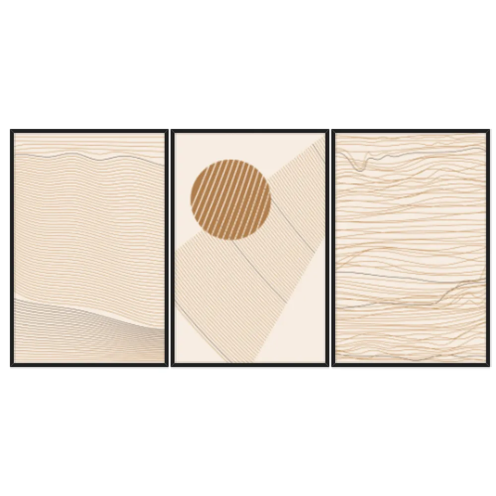Kit Quadros Decorativos Linhas