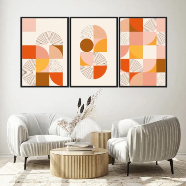 Kit Quadros Decorativos Geométrico