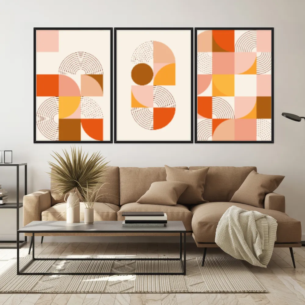 Kit Quadros Decorativos Geométrico