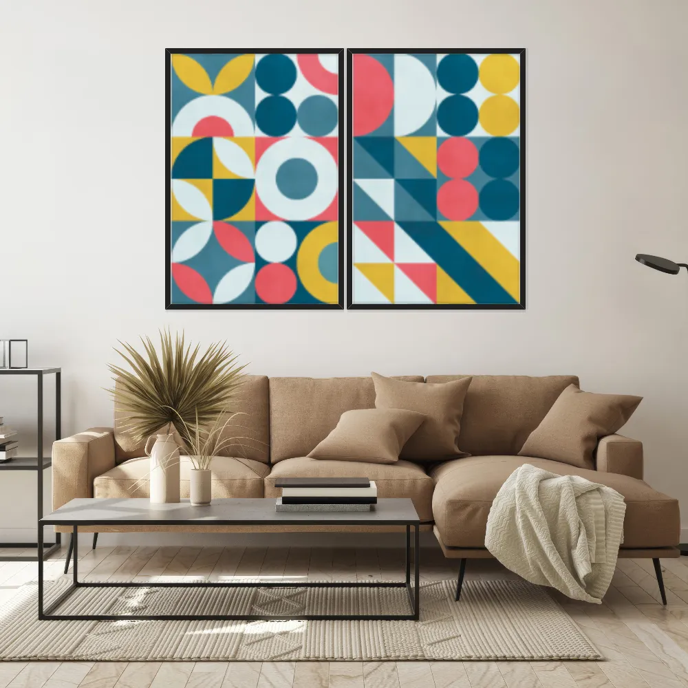 Kit Quadros Decorativos Geométrico