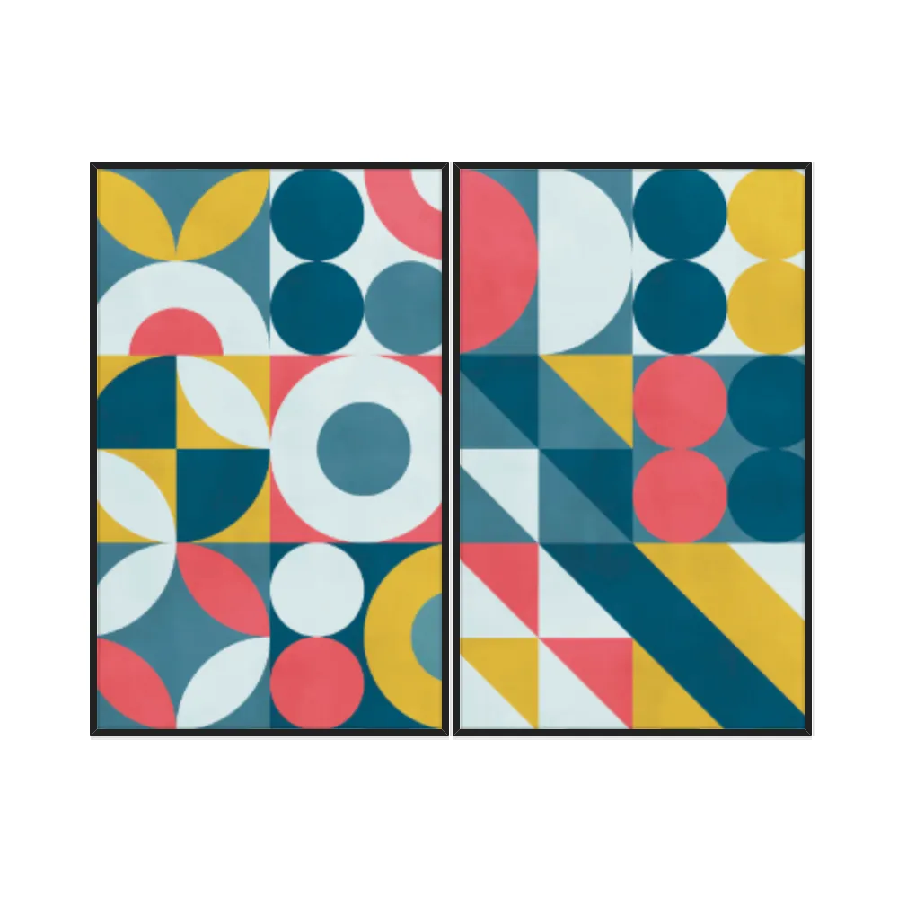 Kit Quadros Decorativos Geométrico