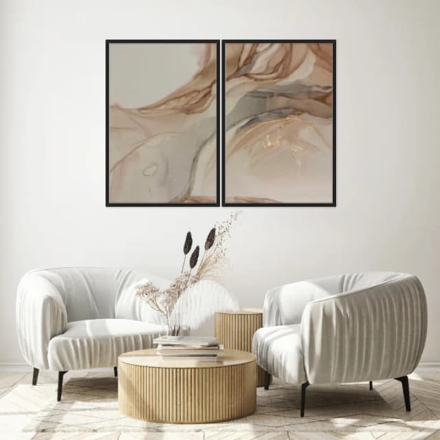 Kit Quadros Decorativos Mármore