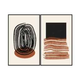 Kit Quadros Decorativos Abstrato Minimalista