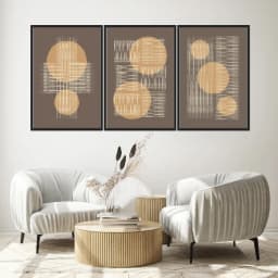 Kit Quadros Decorativos Linhas E Formas