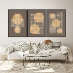 Kit Quadros Decorativos Linhas E Formas